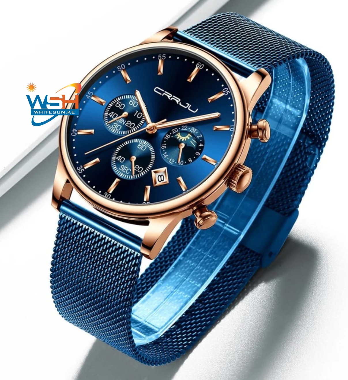 blue crrju watch