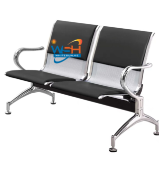 Sleek Two-seat visitor’s bench- BLACK