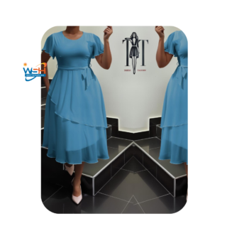 Blue Ruffle Dress