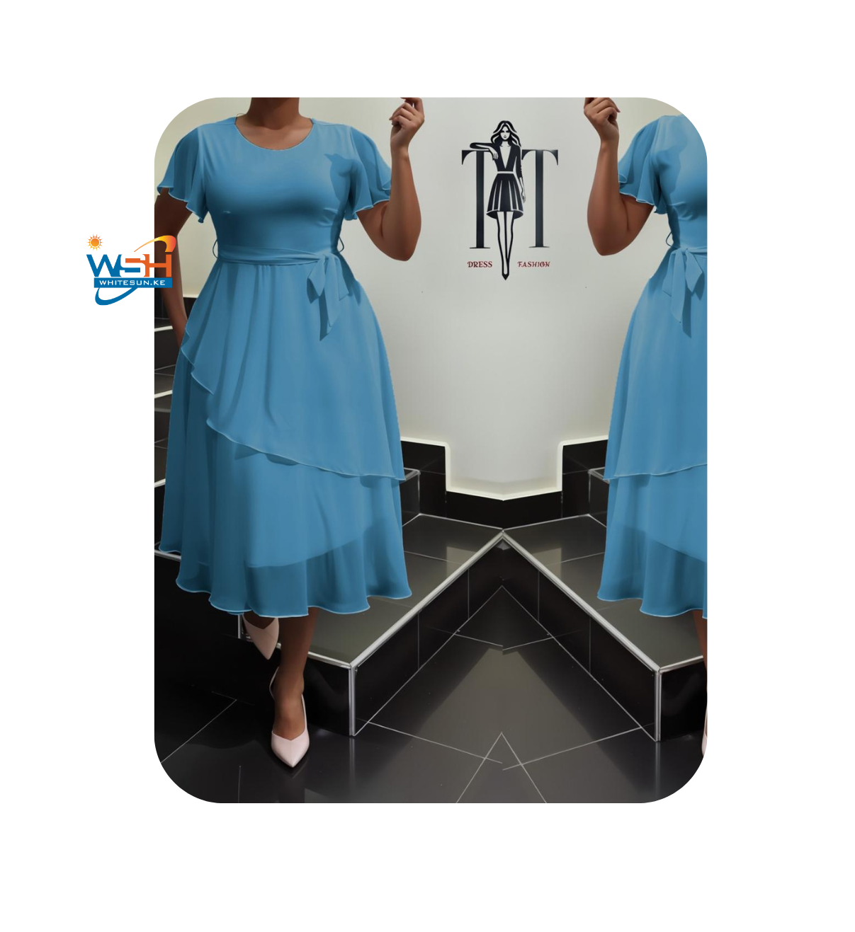 Blue Ruffle Dress