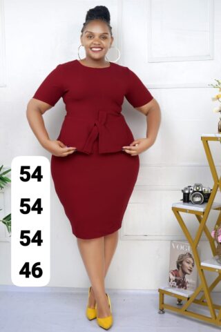 Elegant Maroon Beaded Asymmetrical Hem Dress