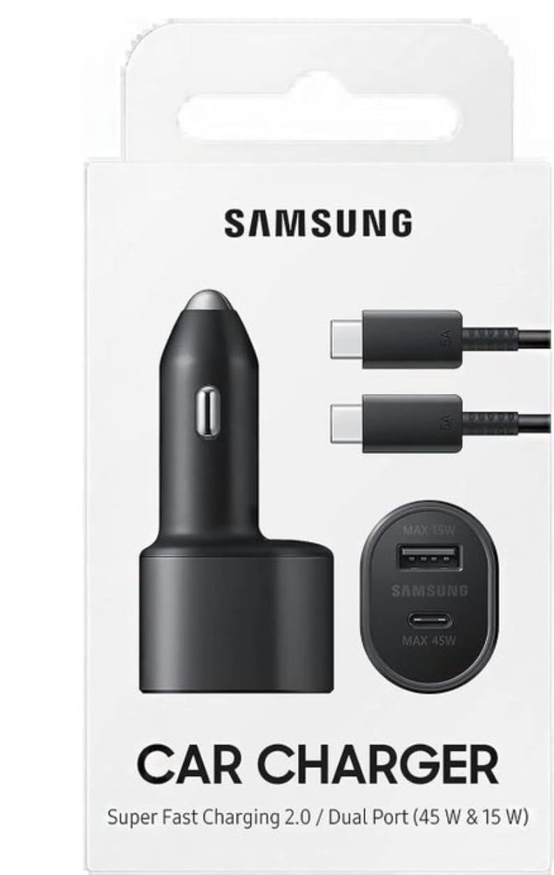 Samsung Car Charger Super Fast 45W And 15W