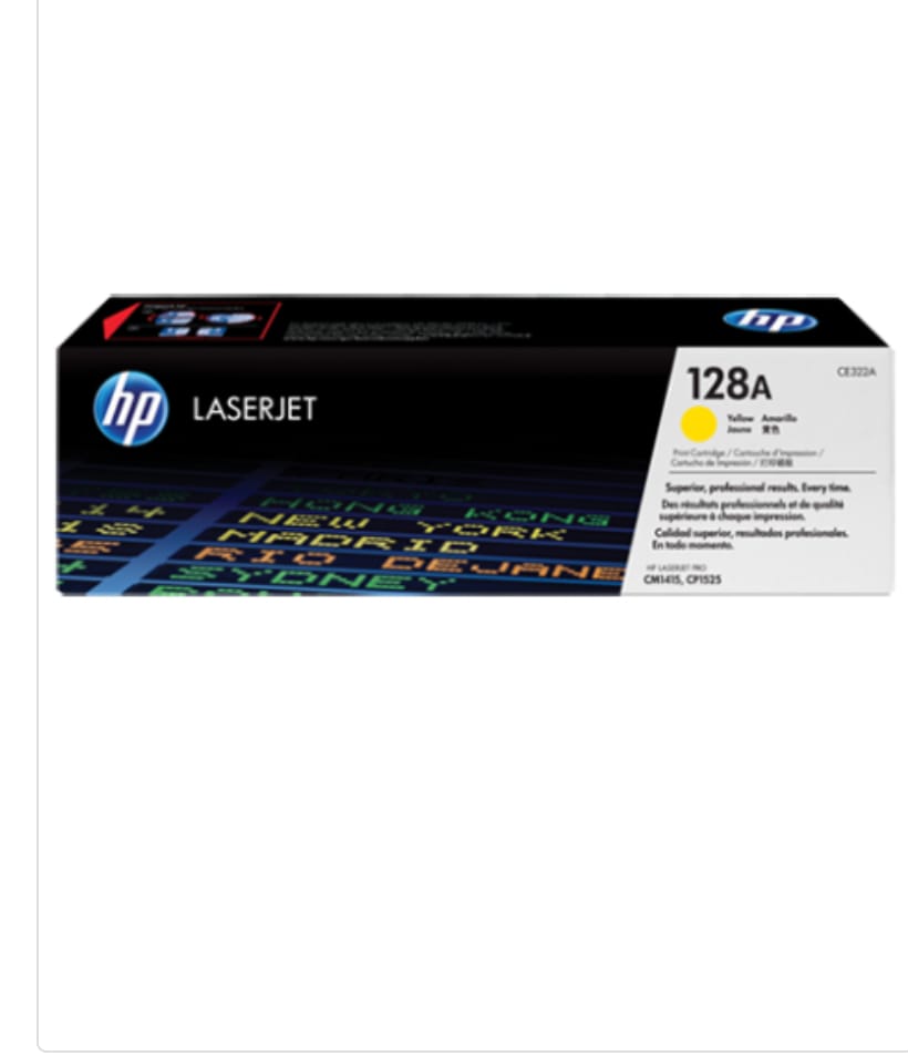 HP 128A Yellow Original LaserJet Toner Cartridge (CE322A)