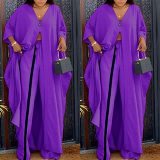 Purple  kimono and trouser