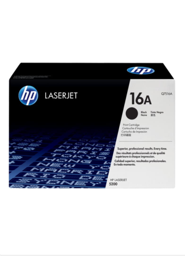 HP 16A Black Original LaserJet Toner Cartridge (Q7516A)