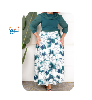 Teal Top Floral Maxi DRESS