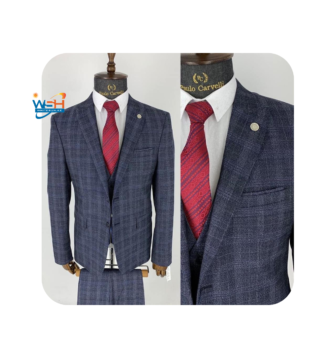 Custom plaid slim fit suit