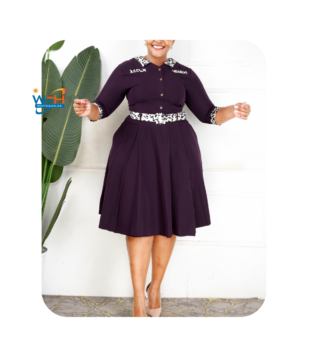 Deep Purple Leopard Luxe Dress
