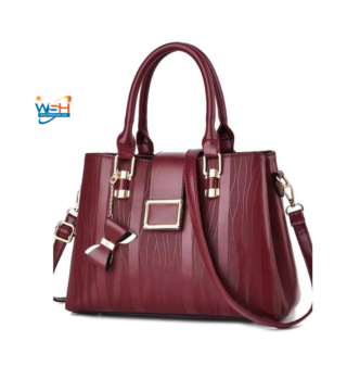 Maroon Elegance Structured Handbag