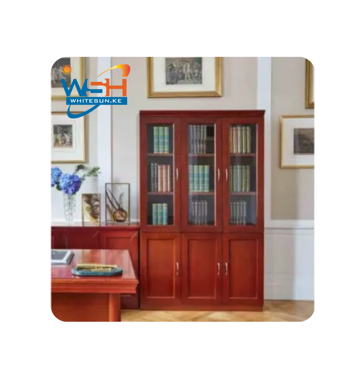 3-door wooden Filing cabinet - Image 2