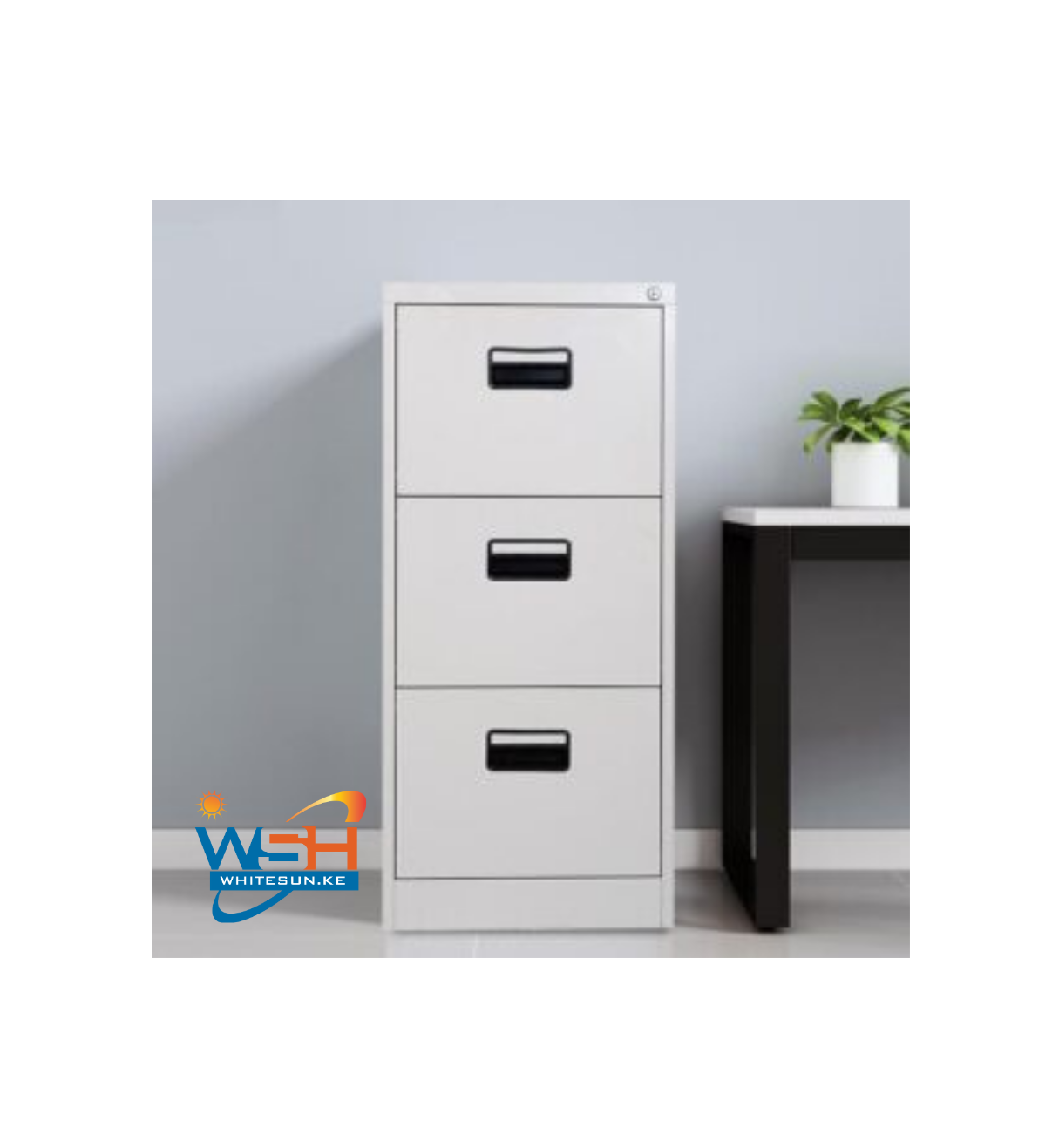 3-Drawer Metallic Filing Cabinet