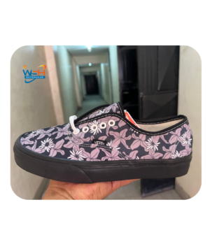 Black Vans Sneakers with Floral Pattern