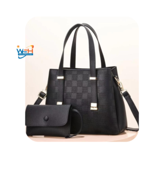 Elegance Noir Tote & Clutch Set