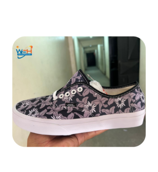 Black Vans Sneakers with Floral Pattern