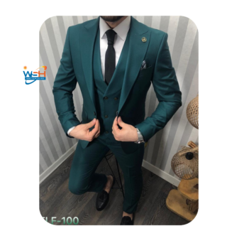 Green Slim-fit Suit Mens Suit 3 Piece Suit Mens Green