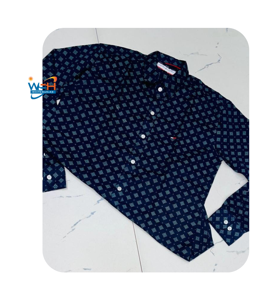 GeoNavy Elegance Men’s Dress Shirt