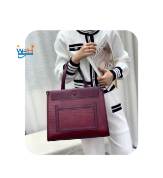 Burgundy Elegance Tote