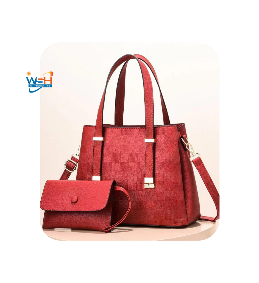 Crimson Elegance Handbag Set