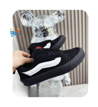 Black Sneakers with White Stripe