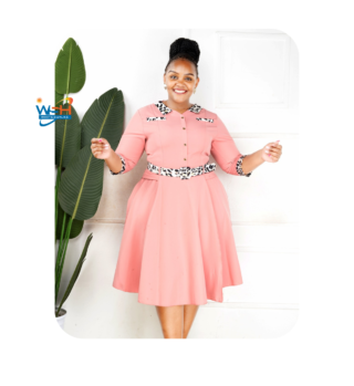 Pink Belted Dress