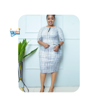 Checkered Bodycon Dress for Women