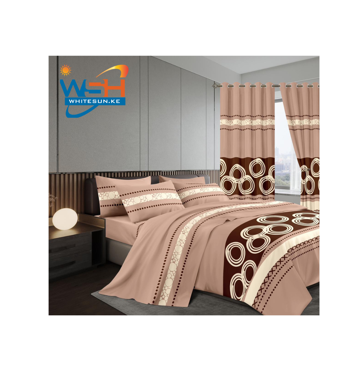 Duvet set with matching curtains