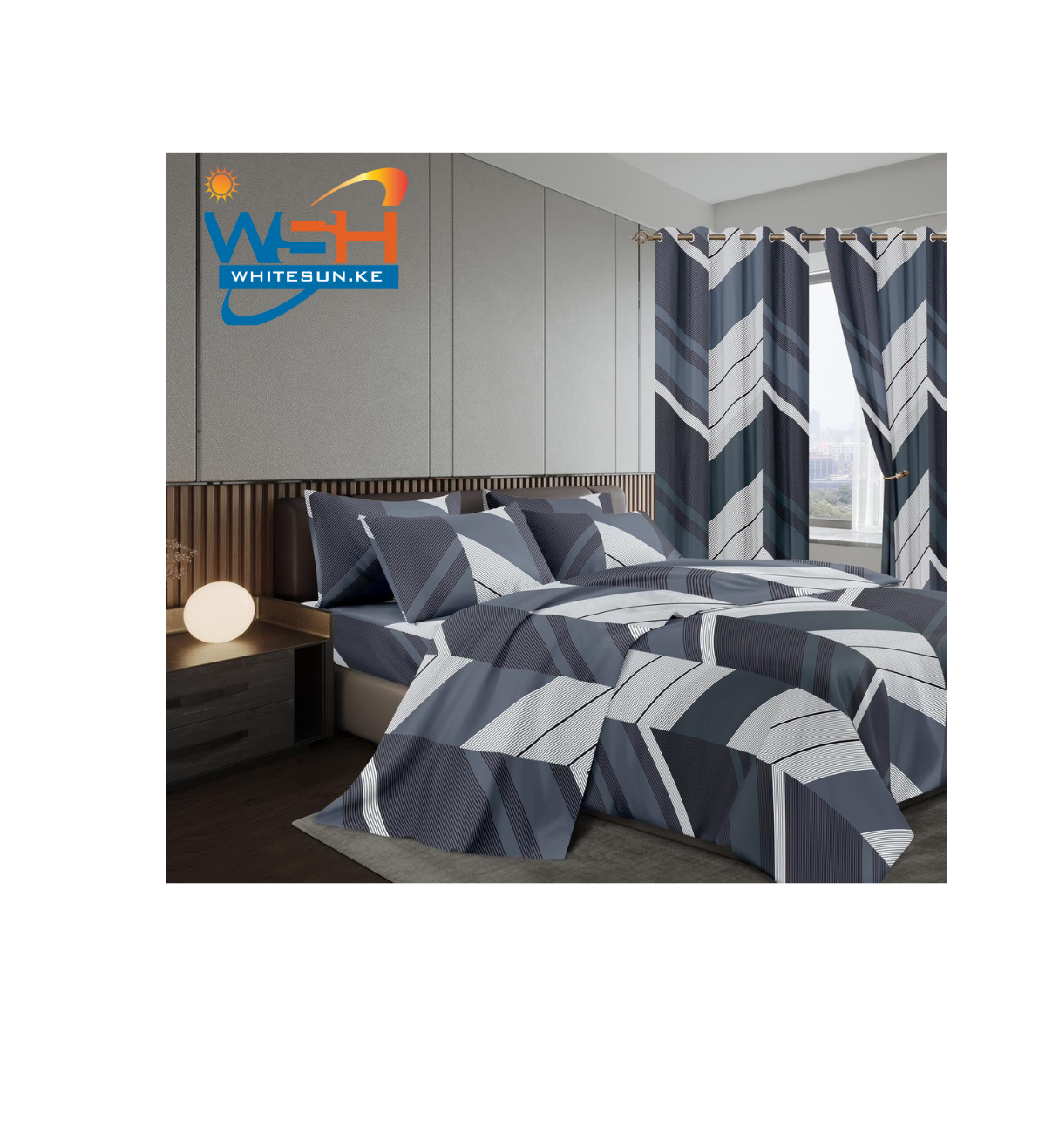 Duvet set with matching curtains