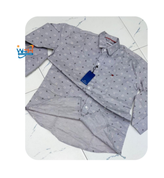 Elegant Dots Grey Casual Shirt