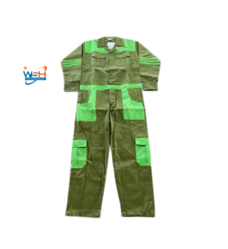 DRILL (100% COTTON) OVERALLS DOUBLE COLOR + EMBROIDERY