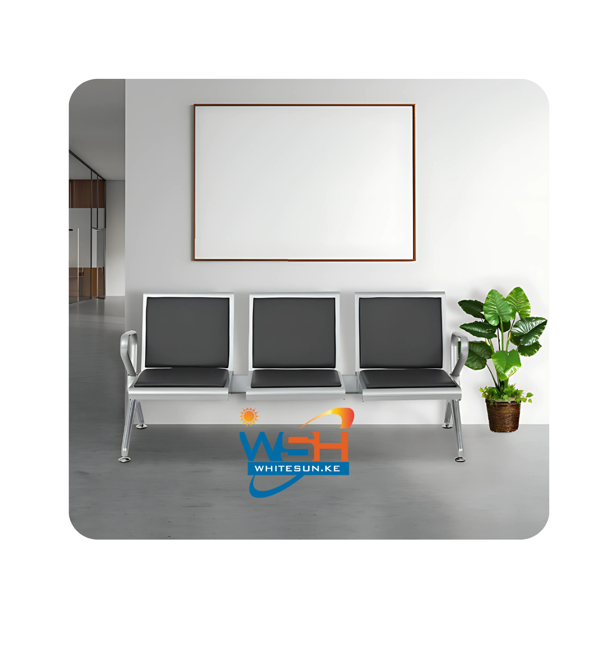 3 link Office Visitor bench - Image 2