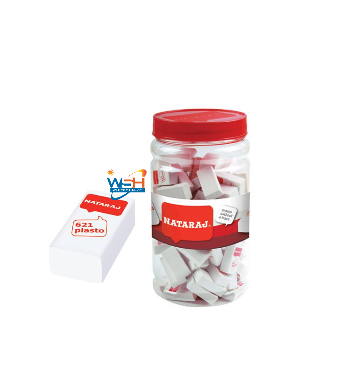 Nataraj 621 Plasto erasers 100pcs/jar