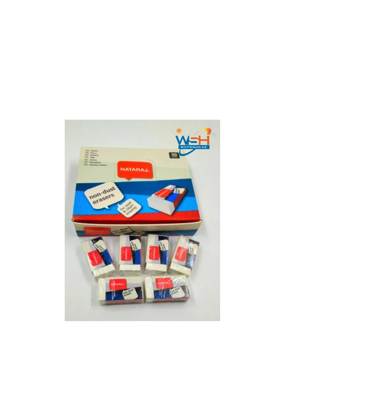 Nataraj non-dust erasers 30pcs in a box