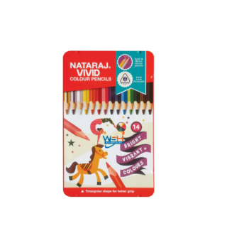 Nataraj vivid c.pencil triangle full size (14clrs/ set)