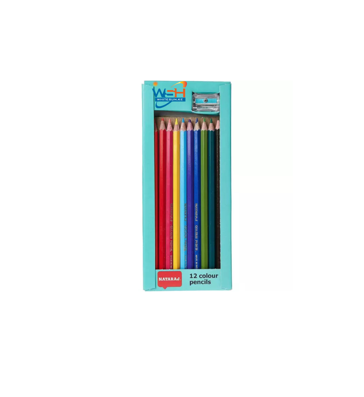 Nataraj Colour Pencil with Sharpener Triangular Full Size 12 Colours - Image 2