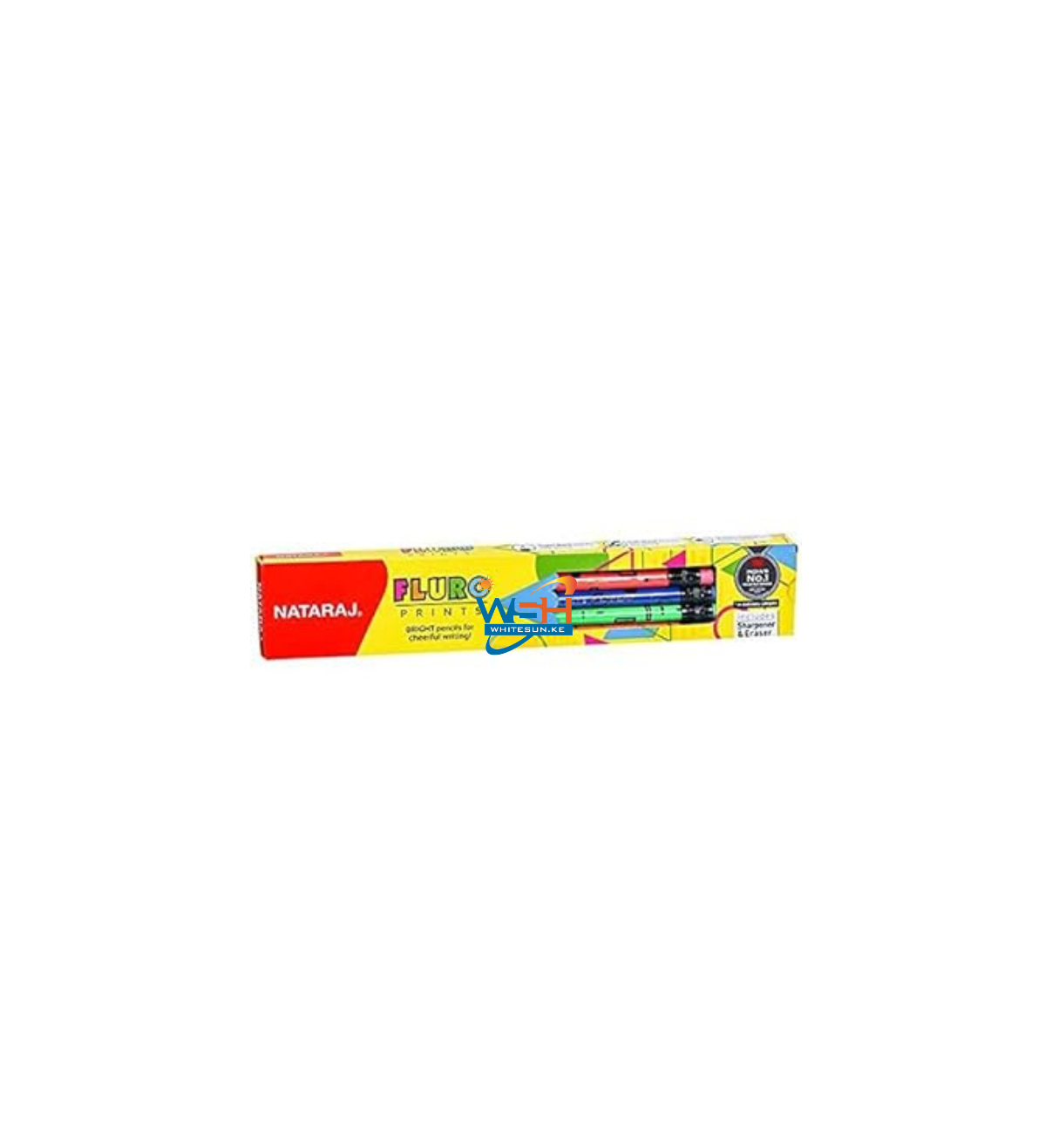 Nataraj fluro prints Pencils, Round Shape Body for Strong Grip, Multipal colour look for executives, Easy Sharpening, Good Handwriting, Free Sharpener, Superior lead - Image 2