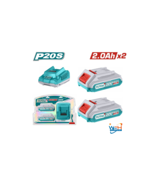 Total p2os lithium ion battery and charger kit 2.0Ah