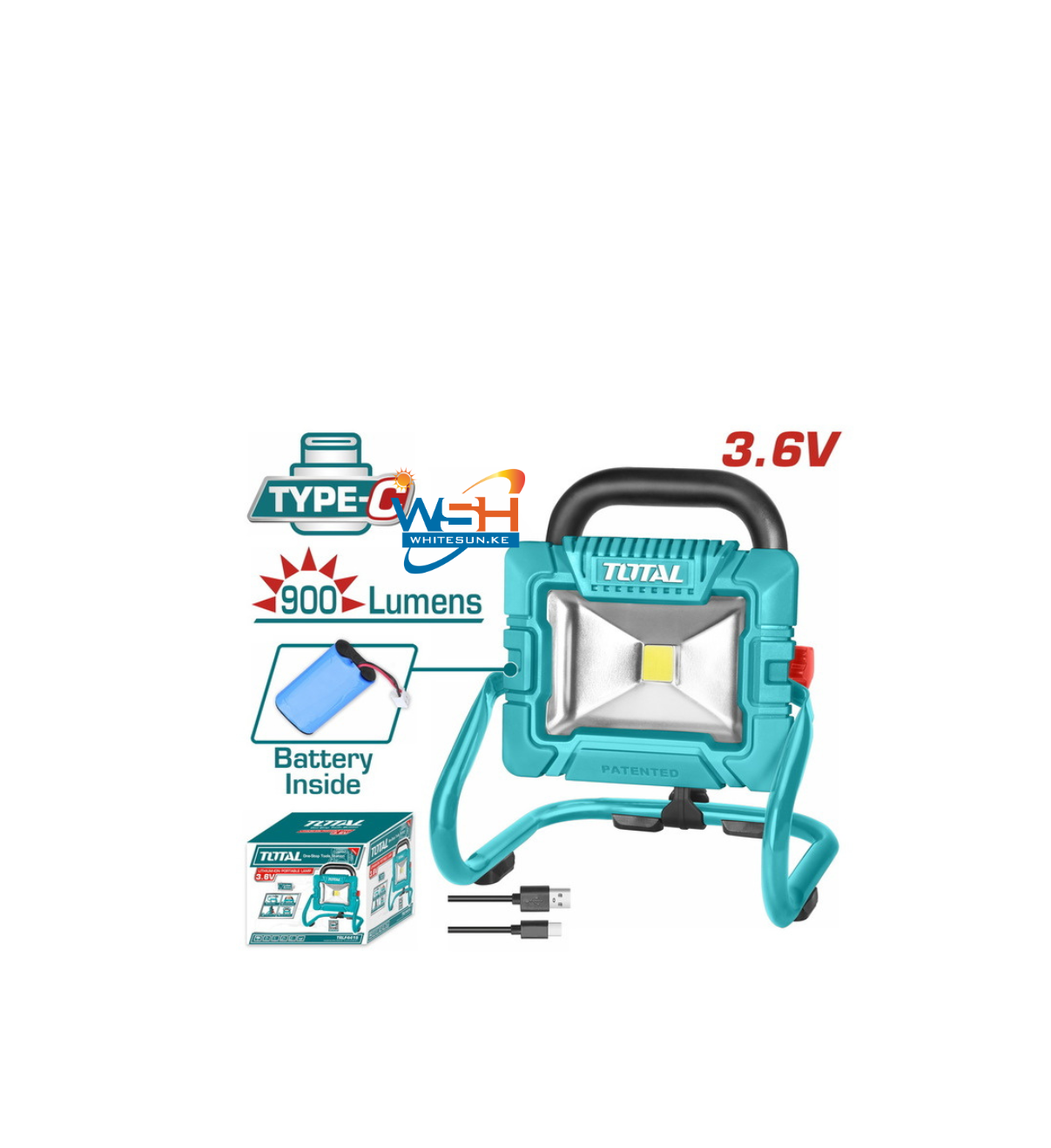 TOTAL Lithium-ion portable lamp 3.6V
