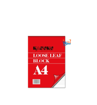 Kasuku Loose Leaf Writing Pad Block 50 Sheets A4