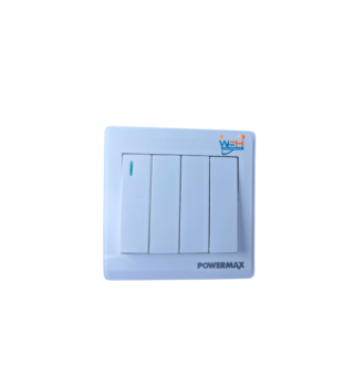Powermax BSR White 4 Gang 2 Way Switch