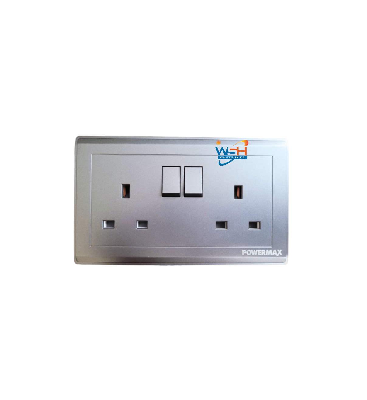 Powermax BSR Grey Twin Socket 13a
