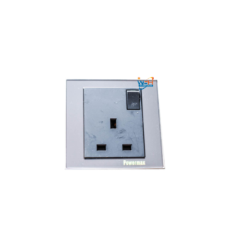 Powermax Single Socket Brushed Steel