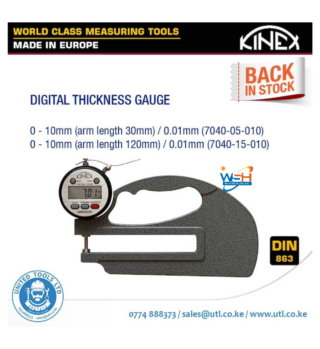 K-MET (Kinex) Digital Thickness Gauge 0-10mm, arm length 30mm, DIN 863 – 7040-05-010