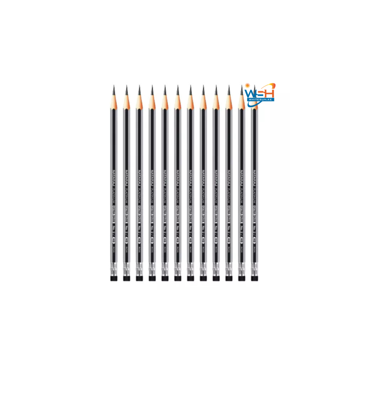Nataraj Pencil 2B Platinum Extra Dark With Eraser 12pcs
