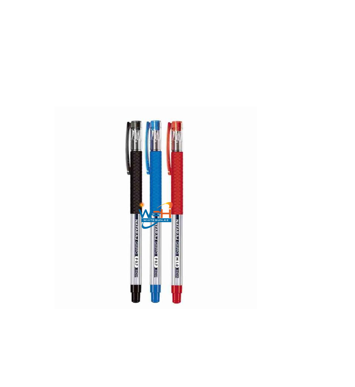 Nataraj Grippo Fine Ball Pen 10-Pieces, 0.7 mm Size,