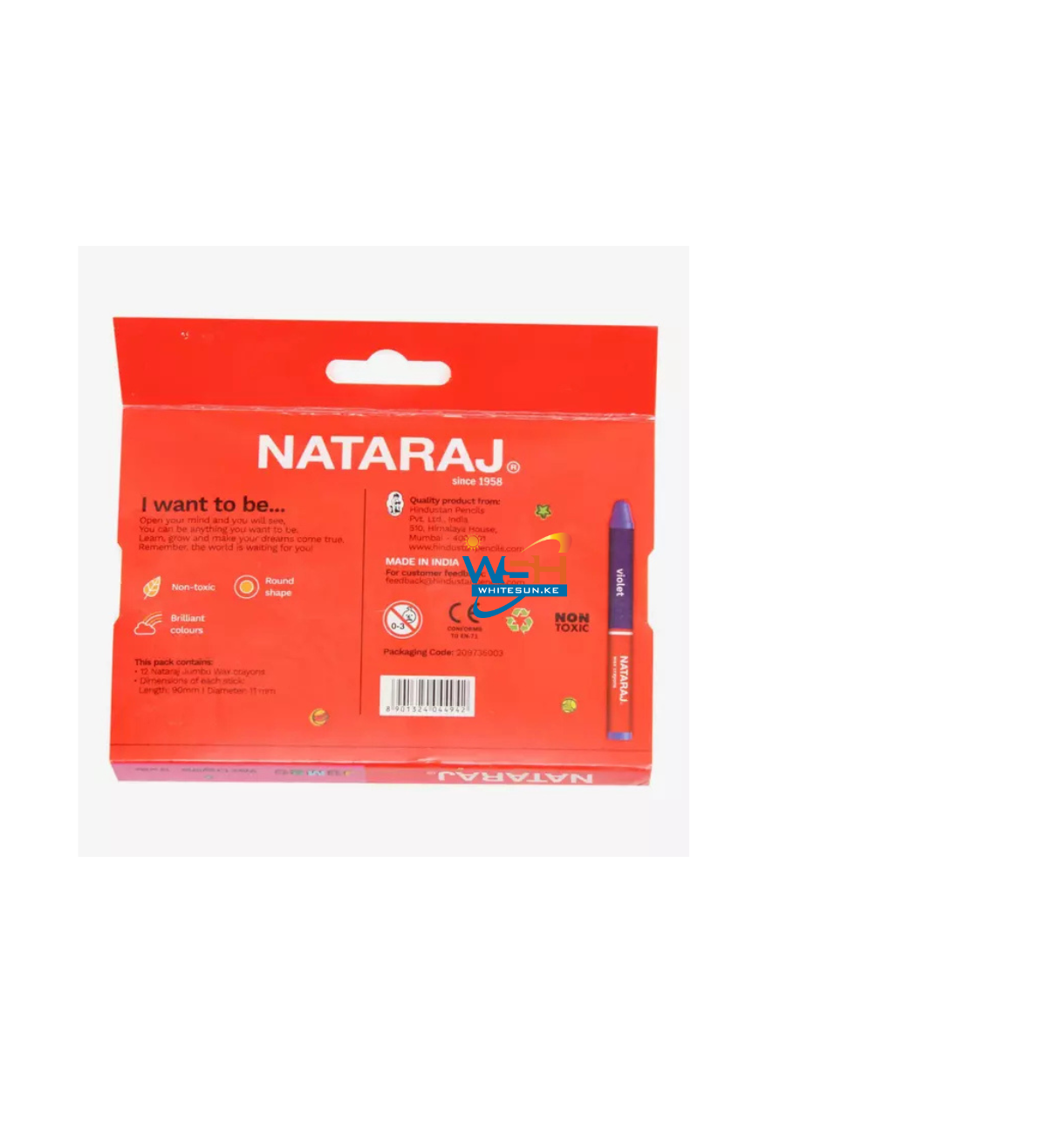 Nataraj Wax Crayons Round Jumbo 90mm 12 Colours - Image 4