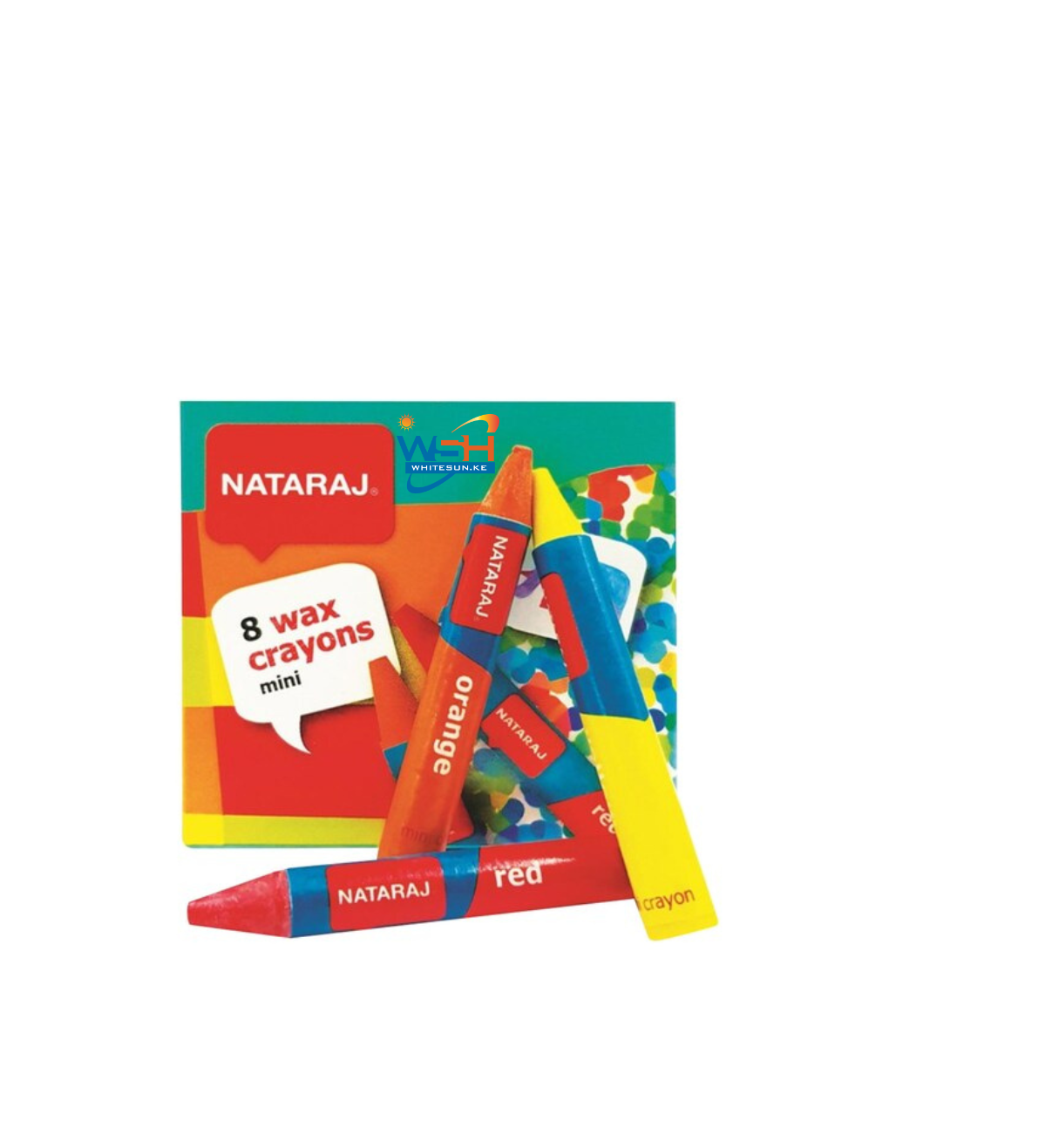 NATARAJ WAX CRAYON 60MM 8 COLOUR - Image 3