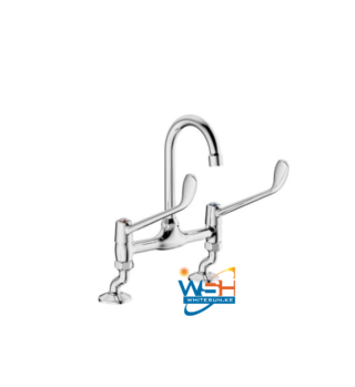 Cobra Medical Pillar Type Mixer with Swan Neck Aerated Swivel Outlet