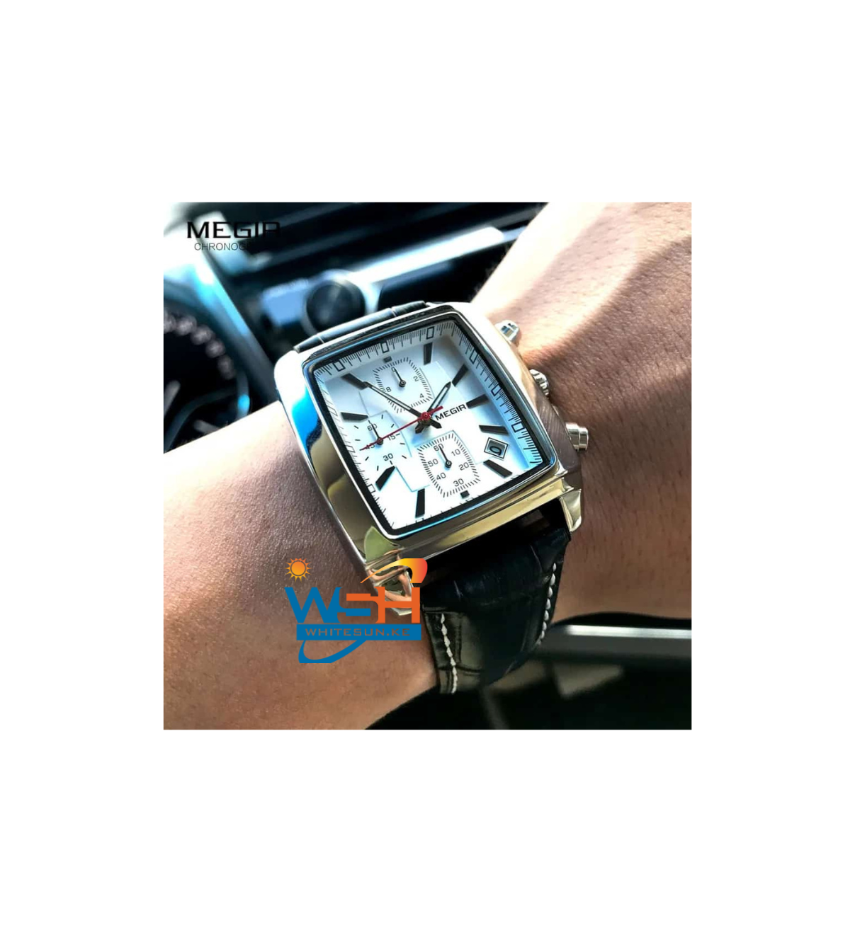 Megir 2182 Mens Chronograph Watch – Black