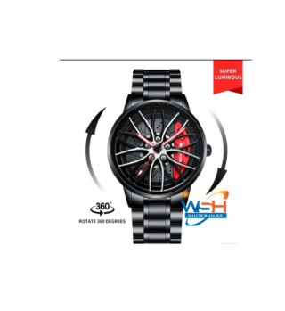 Original 3D Official Rim Watch Spinning Wholesale Wheel Watches Quartz Waterproof Wrist Car Wheel Watch 360 Rotate Clock GT