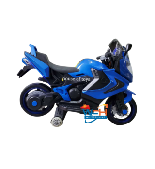 SuperRich Rechargeable Motor for Kids with Auxiliary Wheel Toy Police Motorcycle for Kids(S1000)